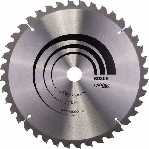BOSCH - Optiline Serisi Ahşap İçin Daire Testere Bıçağı - 305 X 30 X 2,5 Mm, 40 Diş