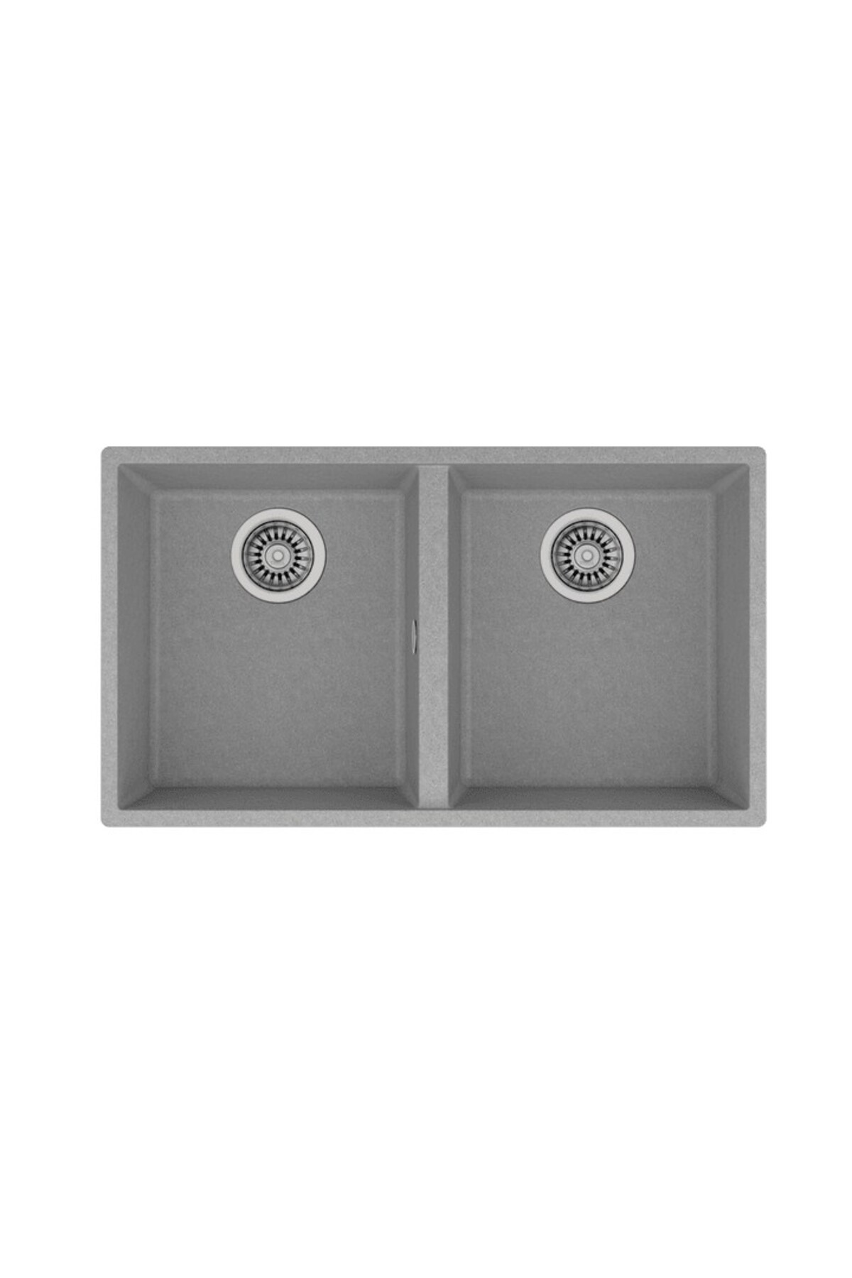 Square 760 Tezgah Altı Stone Gri Granit Evye