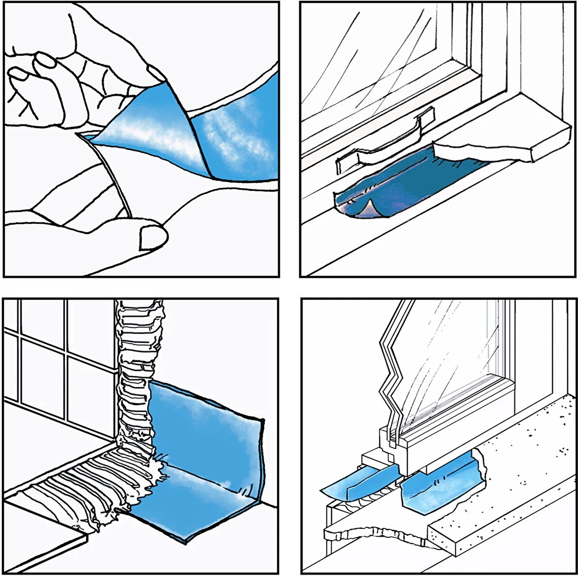 Kendinden Yapışkan Butil Tekstil Üzeri Boyanabilir Armür Bant Pah Köşe Derz Su Yalıtımı Izolasyon Bandı