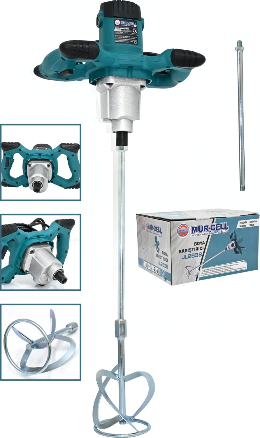 JL2638 Boya Karıştırıcı Alçı Karıştırıcı 1800 Watt