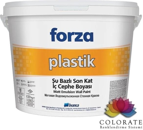BİANCA  Forza Plastik Su Bazlı Son Kat Iç Cephe Boyası 10 kg Beyaz