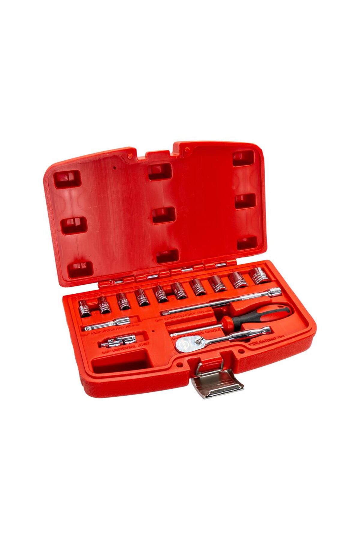 C00A-15PBT 12 Köşe SAE (İnç) Lokma Takımı 1/4” - 15 Parça