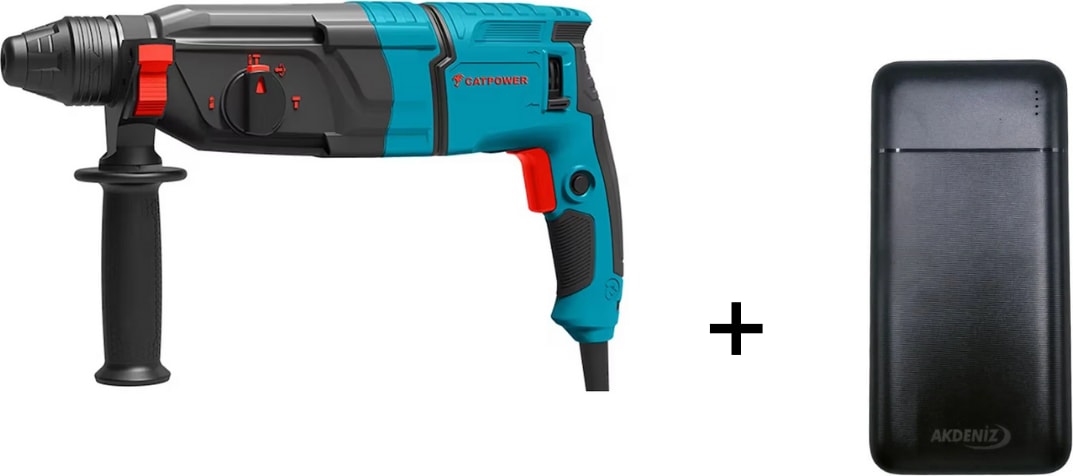 CAT POWER 5931SDS Plus 900W 3 kg Kırıcı Delici + Akdeniz Taşınabilir Şarj Cihazı (Model: S125Q)