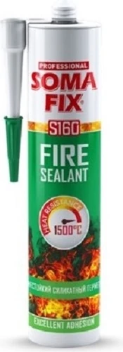 Siyah 1500 'c Yangına Dayanıklı Isı Şömine Mastiği ve Silikon Tabancası Seti