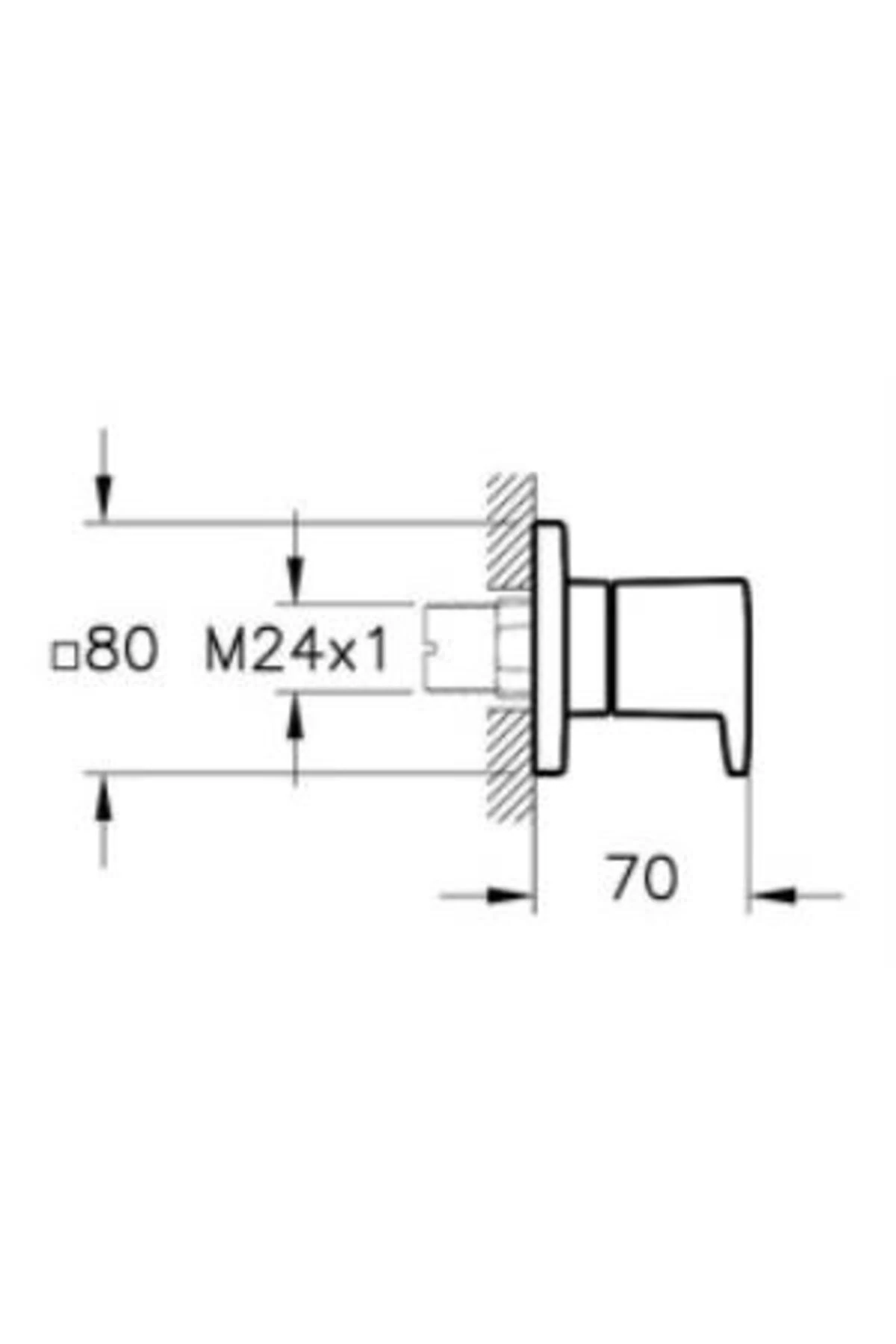Root Round Ankastre Stop Valf A4272974 Sıva Üstü Grubu - Altın