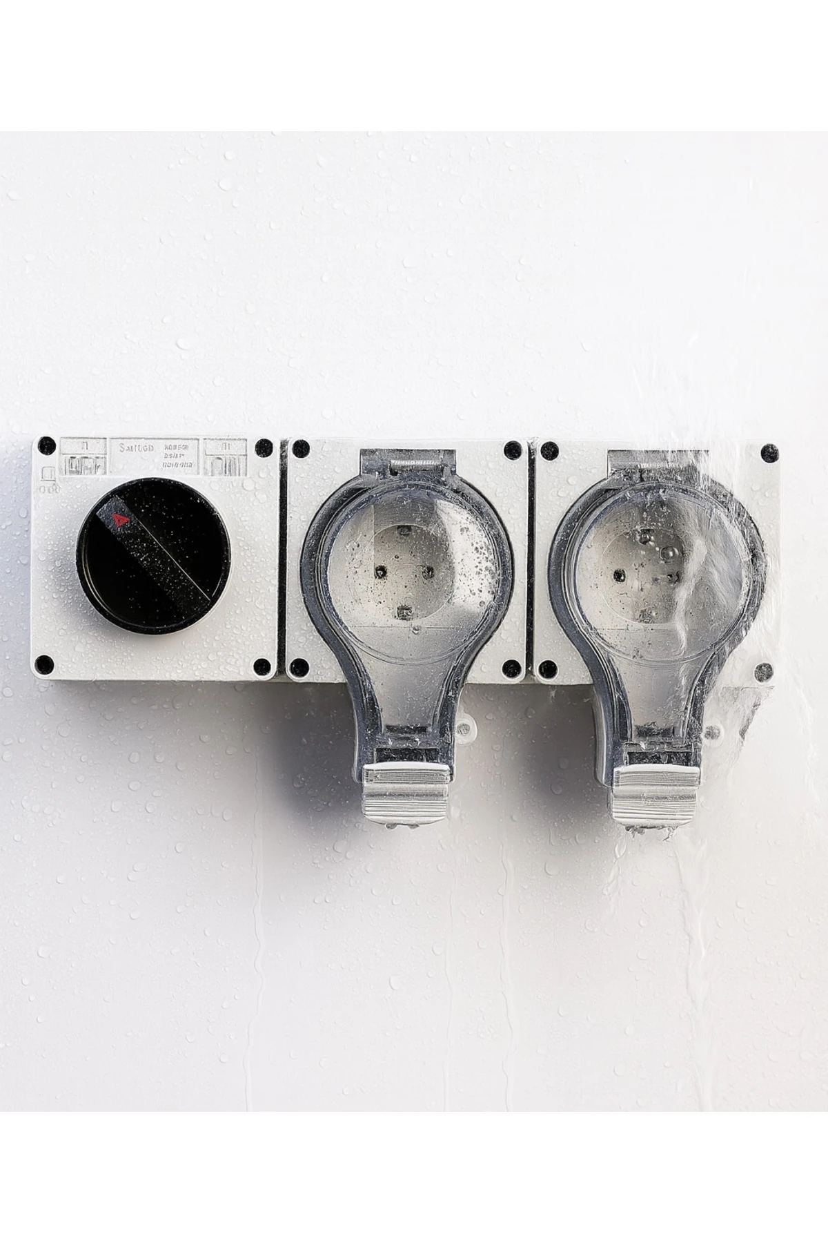 Su Geçirmez şalterli 2'li priz (IP 66)