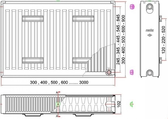PKKP Panel Radyatör 400 x 1000 mm