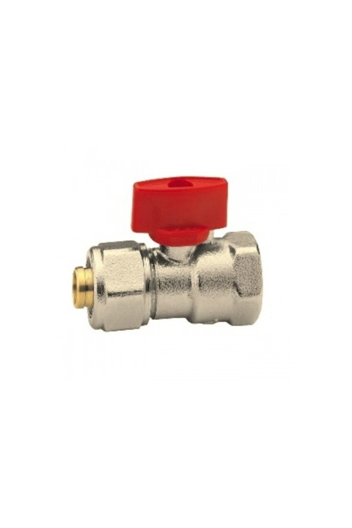1/2" Mini Küresel Valf 16*2mm Pex Kırmızı