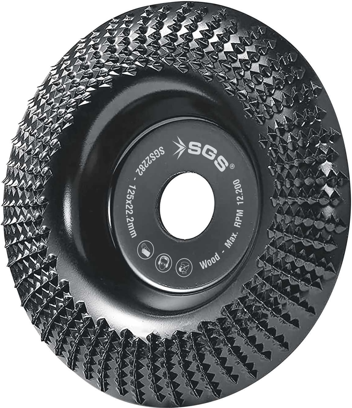 SGS Ahşap Işleme Taşlama Diski Kavisli 125MM x 22,22MM