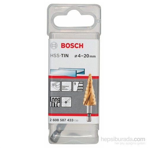 BOSCH - Kademeli Matkap Ucu Hss-Tin - 4 - 20 Mm, 70,5 Mm