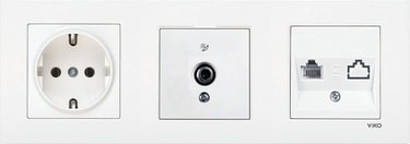 Karre 3' Lü Set (Nümeris ,topraklı Priz ve Tv Sonlu)