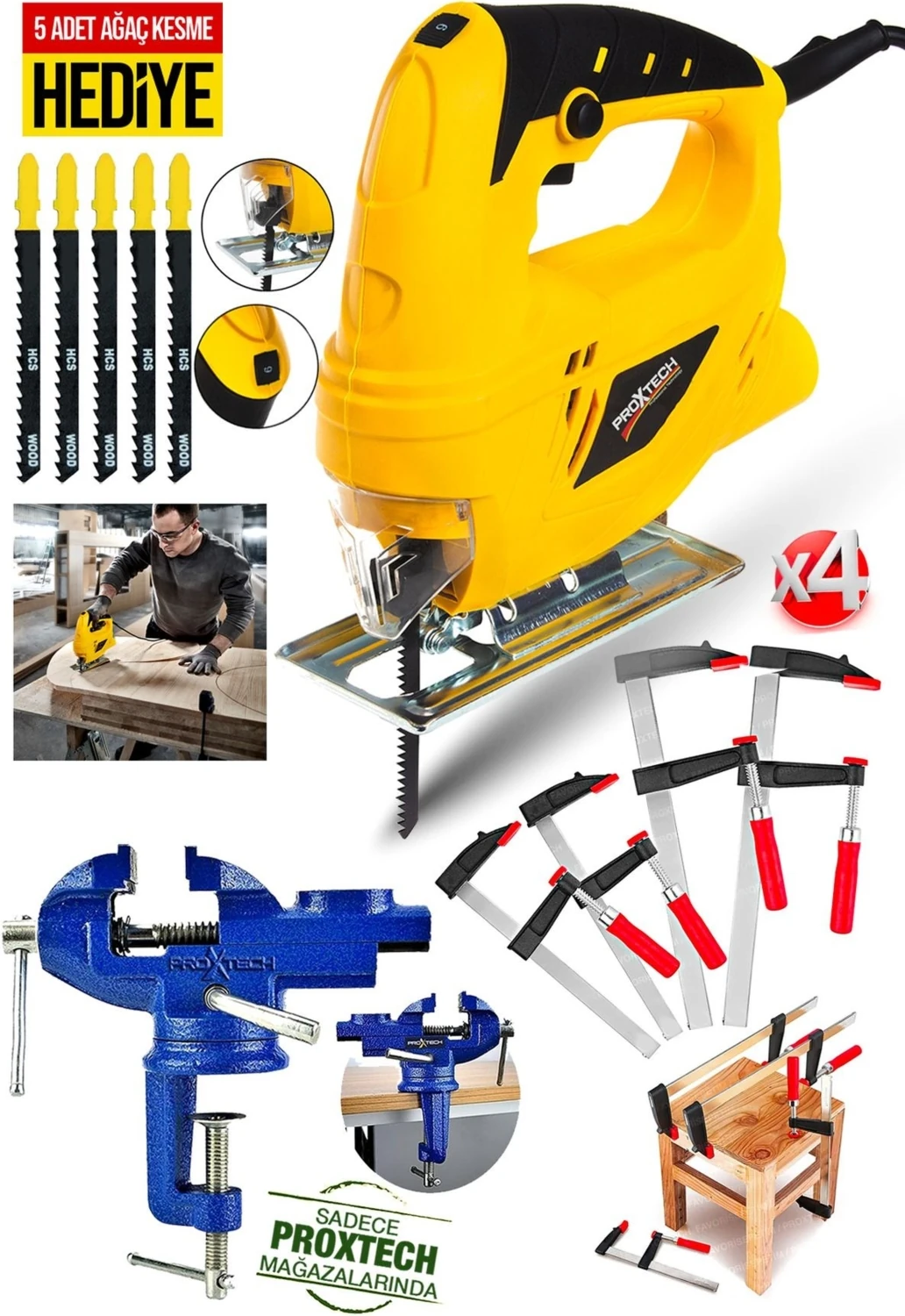 Hobi Ful Set Premium 6 Devirli Yüksek Tork Ahşap,metal,plastik Kesme Dekupaj Testere Hobi Set