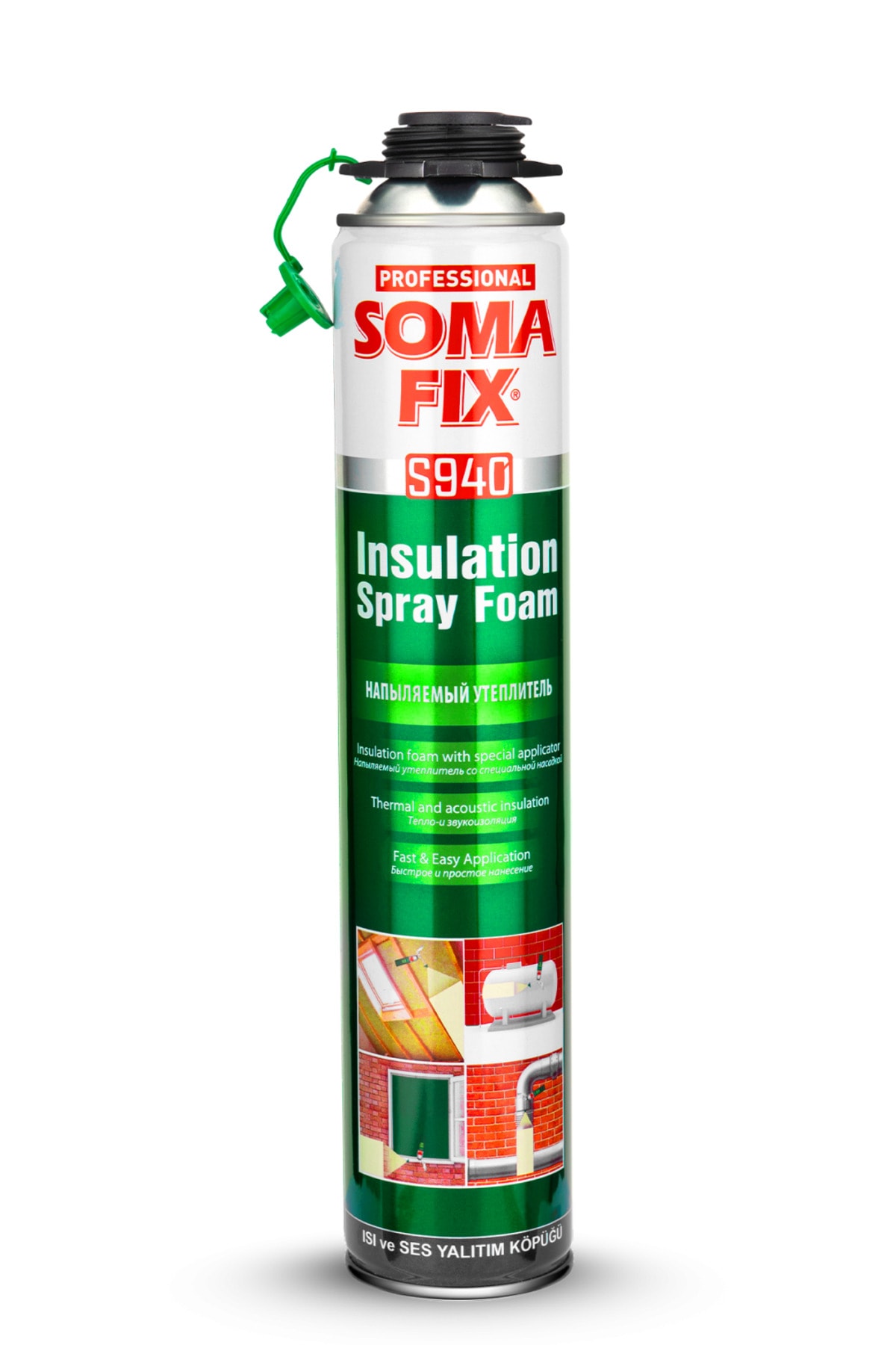 SOMAFİX TABANCALI ISI VE SES YALITIM KÖPÜĞÜ S940