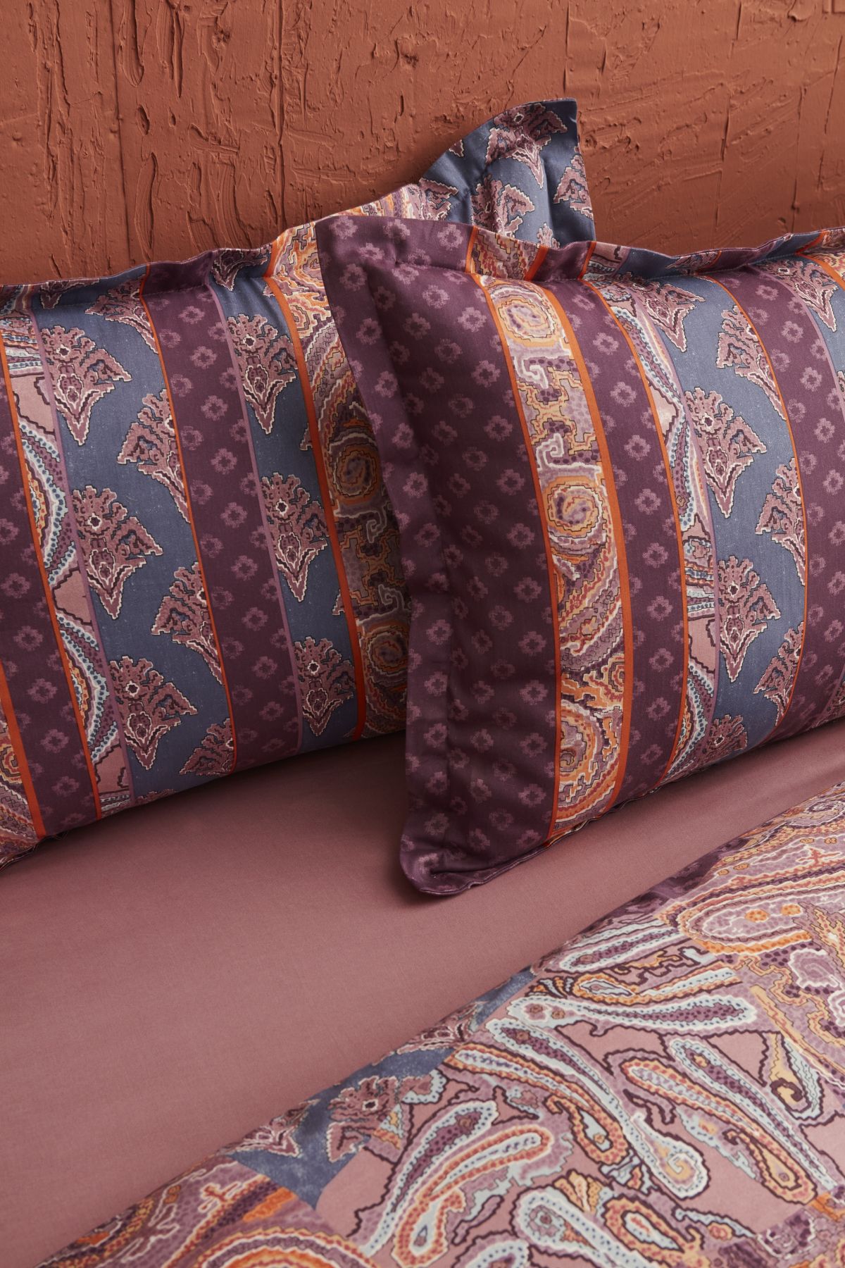 Home Maris %100 Pamuk Çift Kişilik Saten Nevresim Takımı Mürdüm