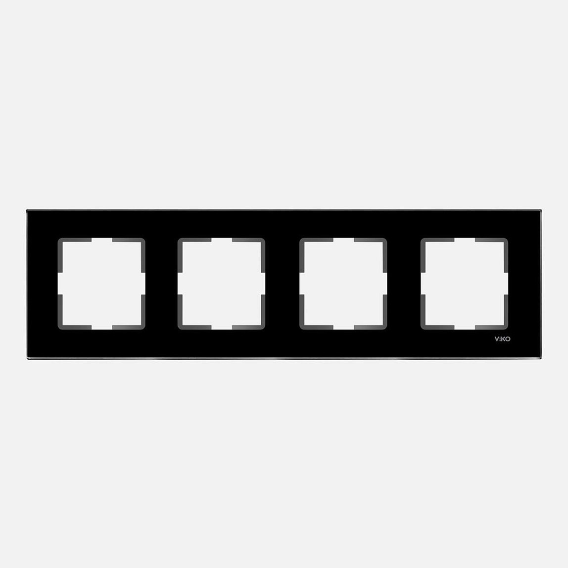 Novella Cam Düz Siyah Dörtlü Çerçeve