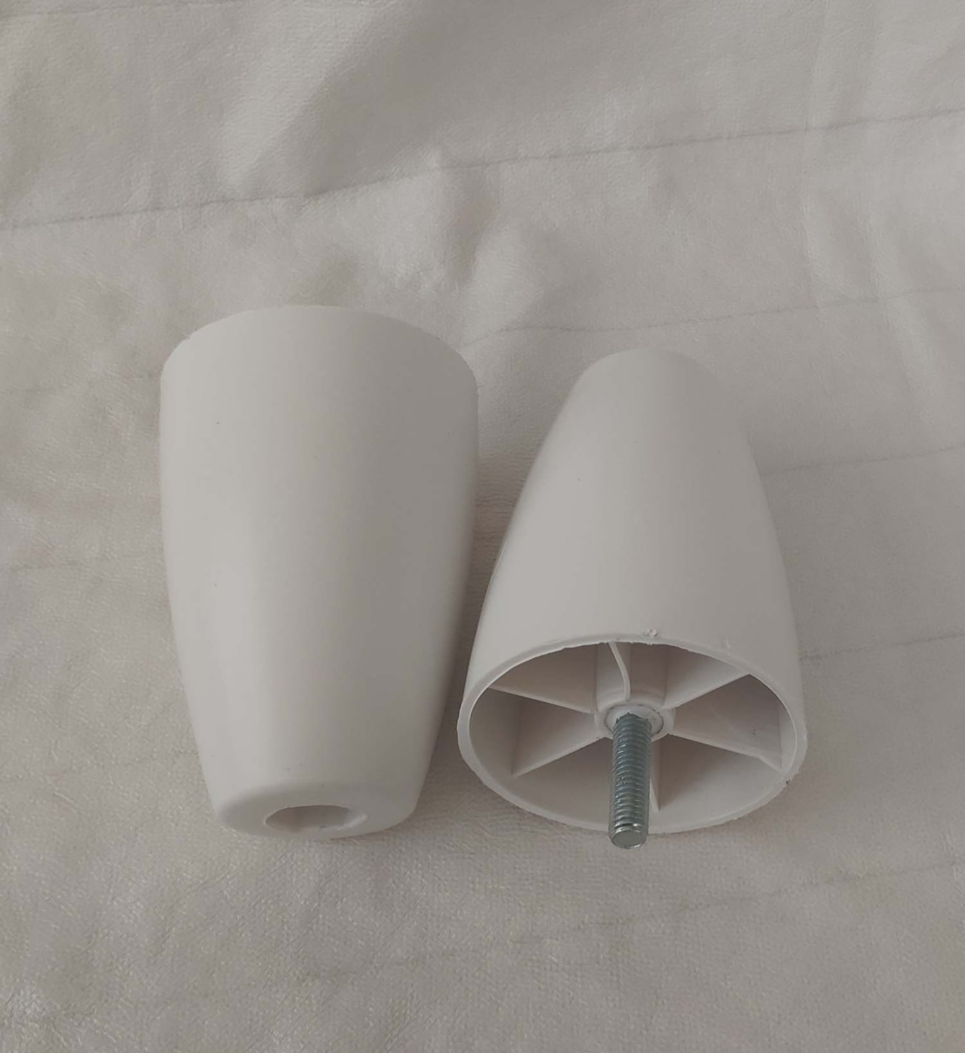 Armut Mobilya Ayağı Baza Ayağı Koltuk-Kanepe Ayağı 1'Li Beyaz 10 Cm 3/8 Vida