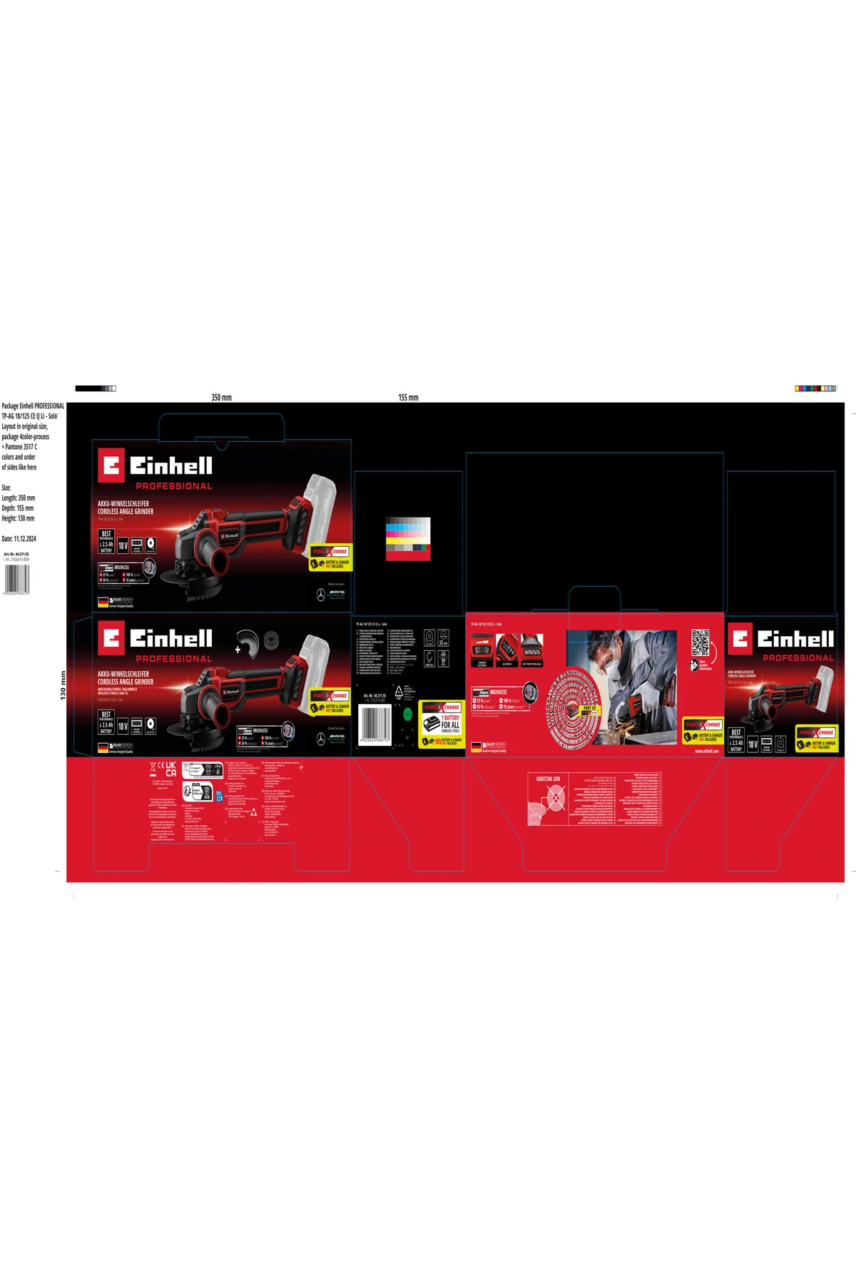 TP-AG 18/125 CE Q Li-SOLO AVUÇ TAŞLAMA