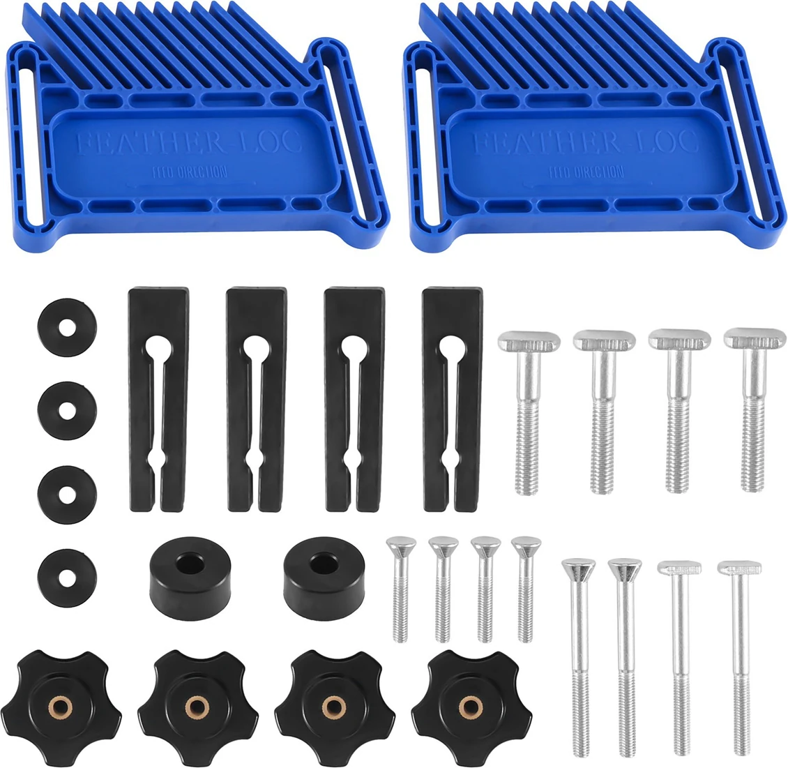 2 Adet Ayarlanabilir Ağaç Işleme Aletleri Tüy Tahtası Masa Testereleri, Freze Masaları ve T-Yuvaları, Gönye Yuvaları ile Şerit Testereler - Mavi (Yurt Dışından)