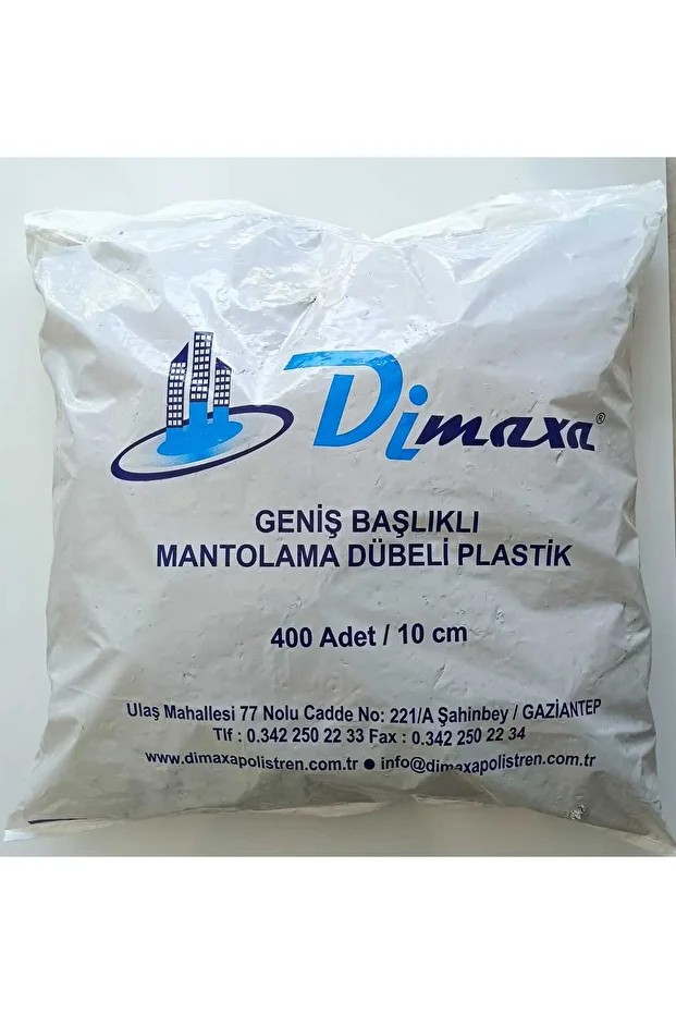 Mantolama Dübeli 10cm Plastik Çivili Strafor Dübeli 400 Adet