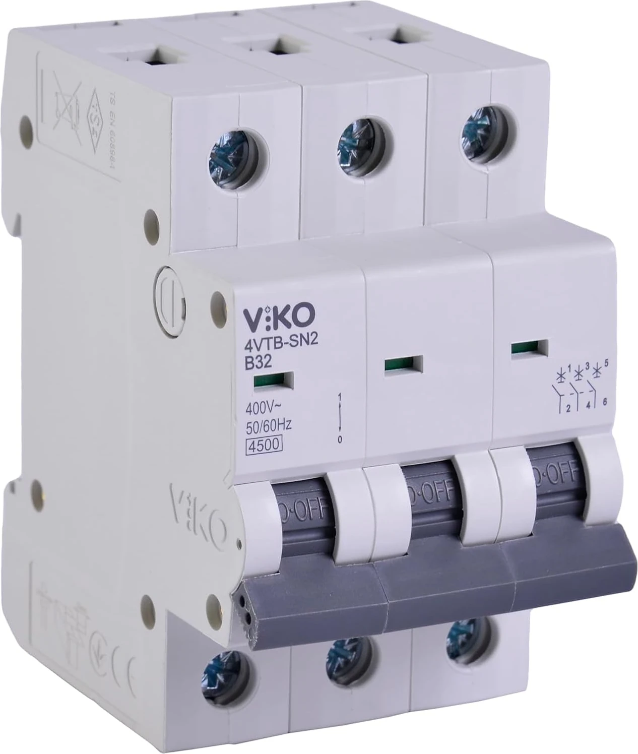 4VTB-3B32 Otomatik Sigorta 4,5ka B Tipi 3 Kutup 32A