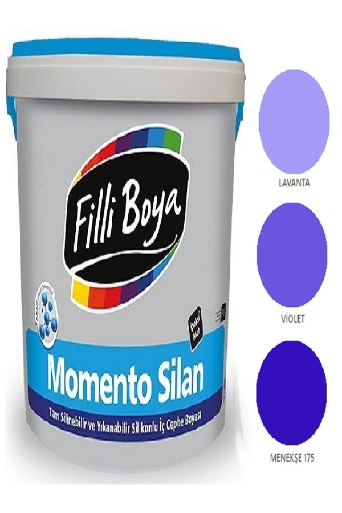 Momento Silan Tam Silinebilir Yıkanabilir Silikonlu Ipek Mat Boya 15lt menekşe 175