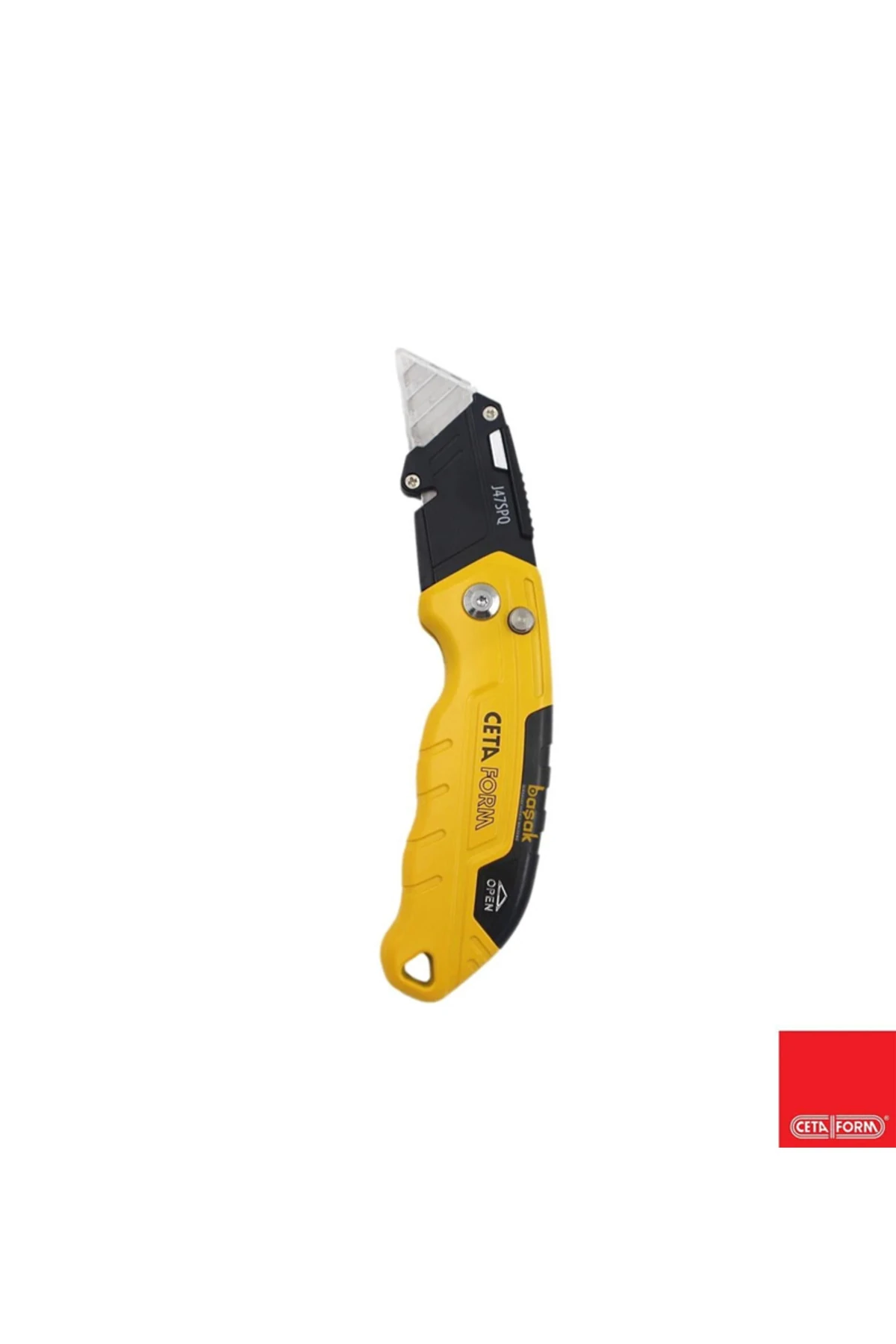 158 mm Katlanır Maket Bıçağı (Trapez Yedek Bıçaklı – 3 Adet Yedekli)