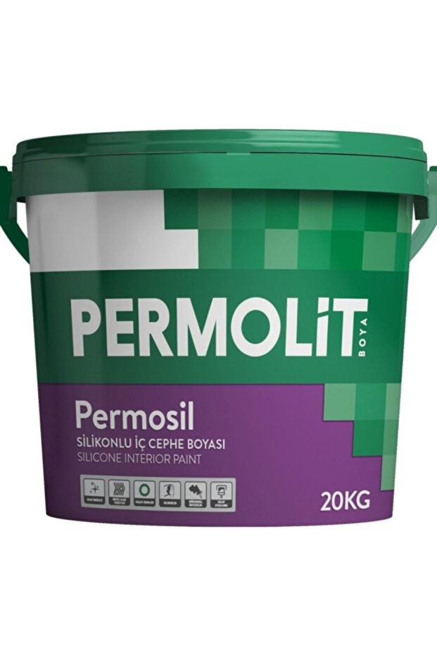 Permosil Silikonlu Iç Cephe Boyası - 20 Kg - 1710 Taş Gri