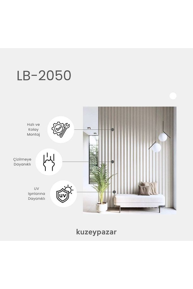 AGT Duvar Lambri Profili Lb 2050- SOFT TOUCH BEYAZ