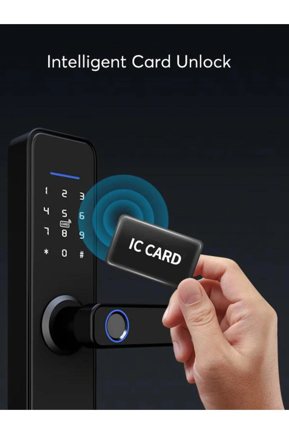 Parmak Izi, Anahtarlı, Kartlı Ve Uzaktan Kontrollü Akıllı Kapı Kilidi - App Ile Kontrol Tek Dilli