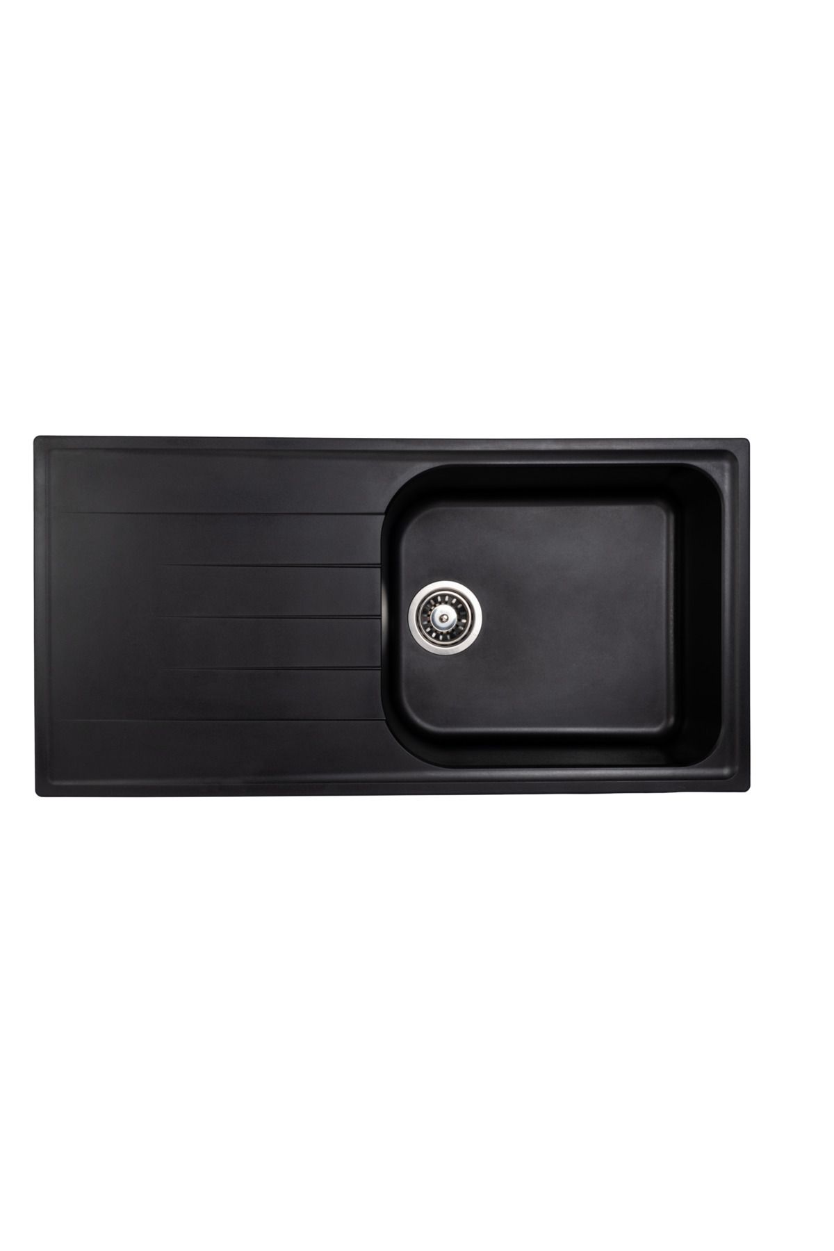 Granit Evye Siyah Tek Gözlü Mutfak Evyesi 100 X 50 Cm