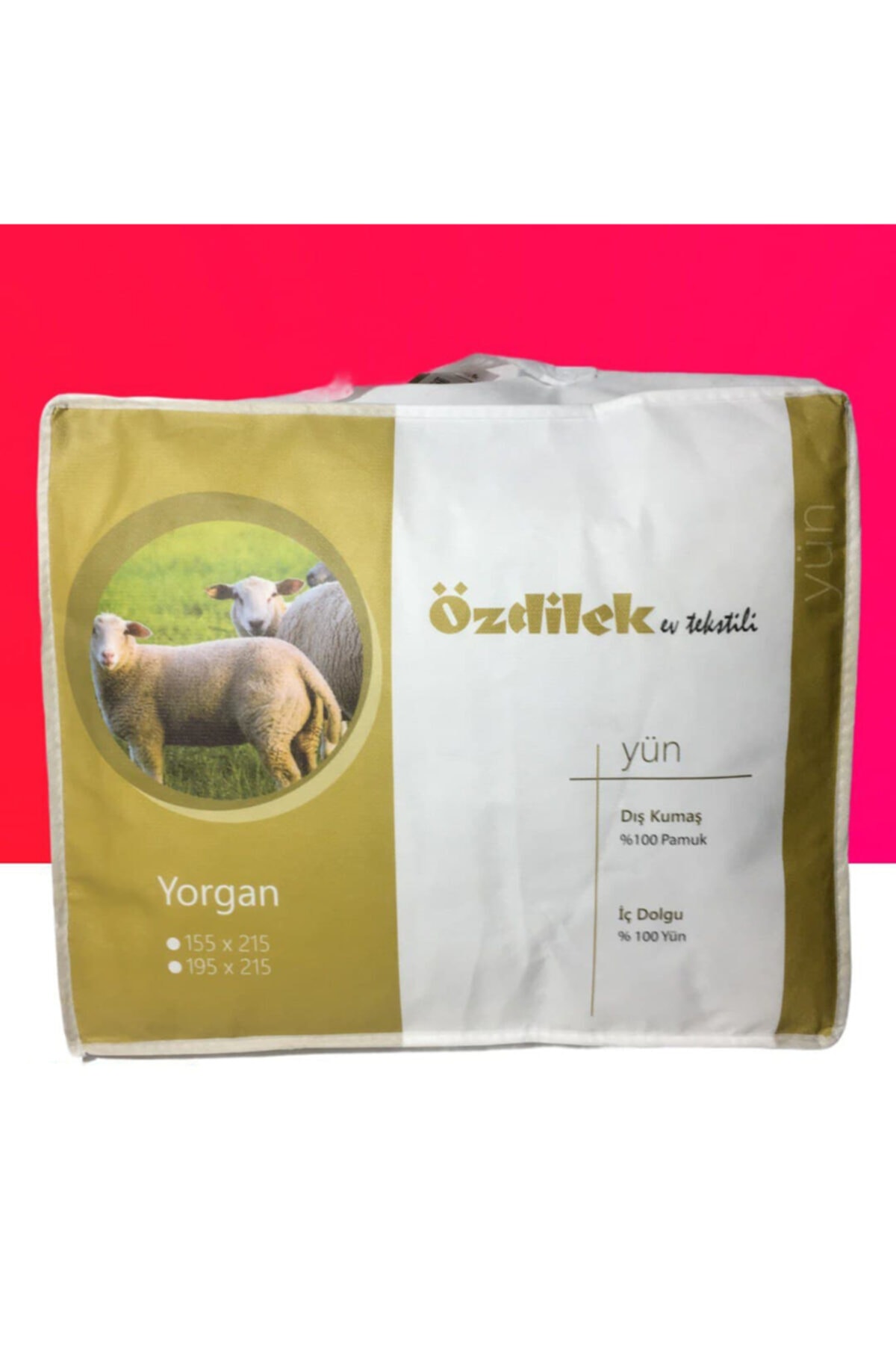 Yün Yorgan Çift Kişilik Beyaz 195x215 Sağlıklı