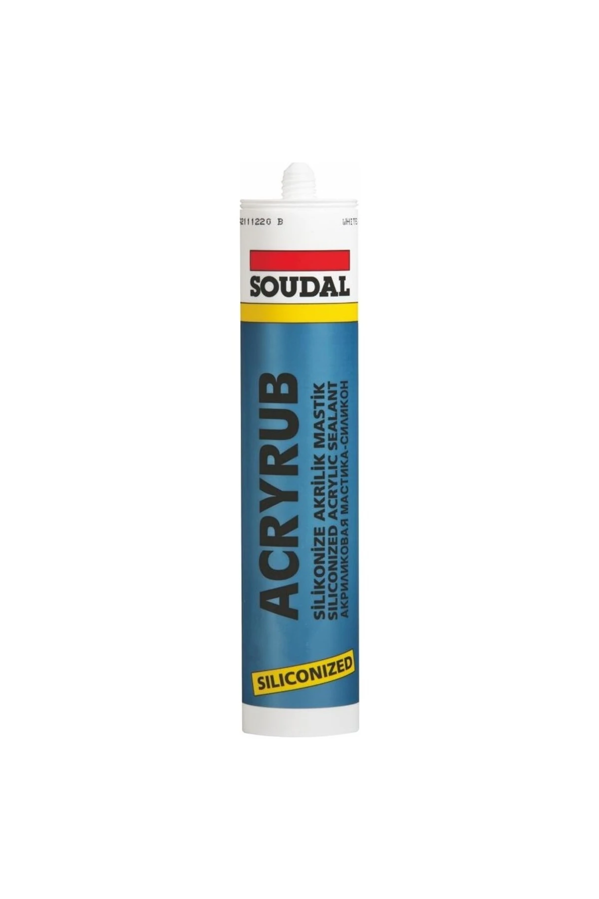 Acryrub Silikonize Beyaz Mastik 500gr Koli -30 Adet-