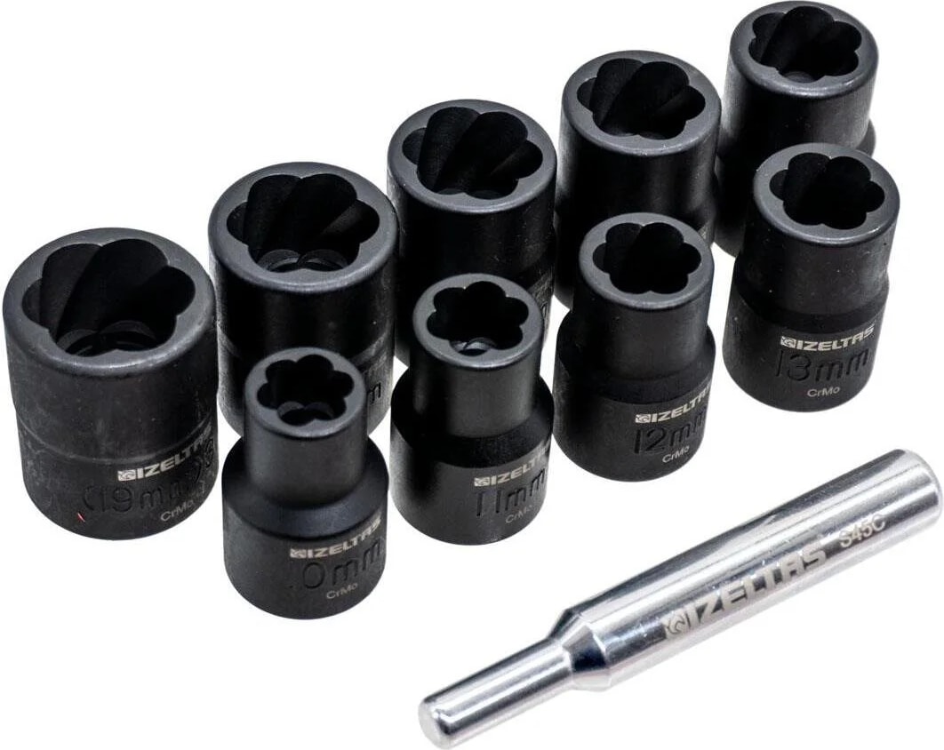 Izeltaş 1/2" Twist Lokma Seti 10 Parça