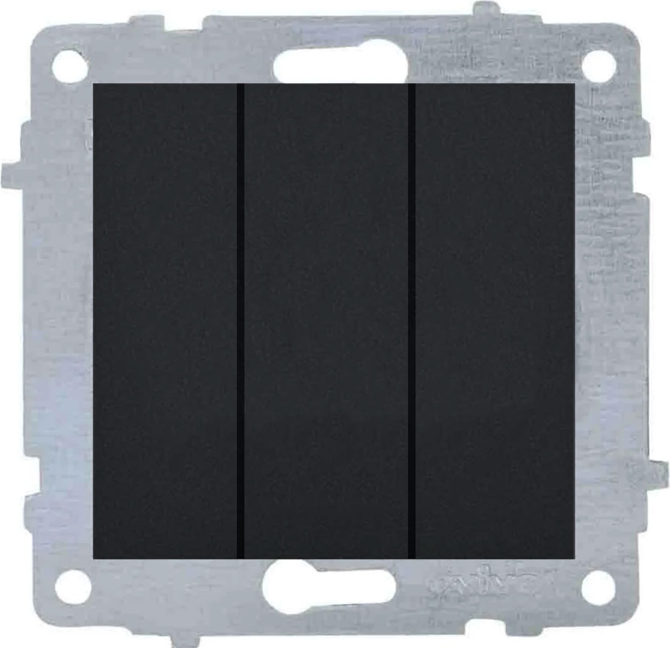 Grano Metalik Siyah Üçlü Anahtar