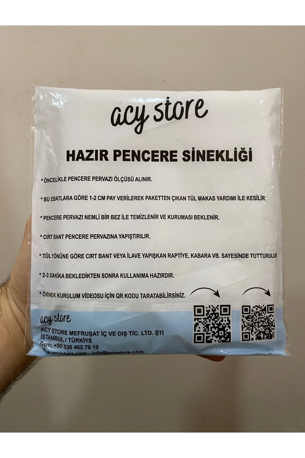 100*150 Cm Hazır Pencere Sinekliği 4 Mt Bant Hediye Tak Çıkar Tül Kesilebilir Cırt Bantlı