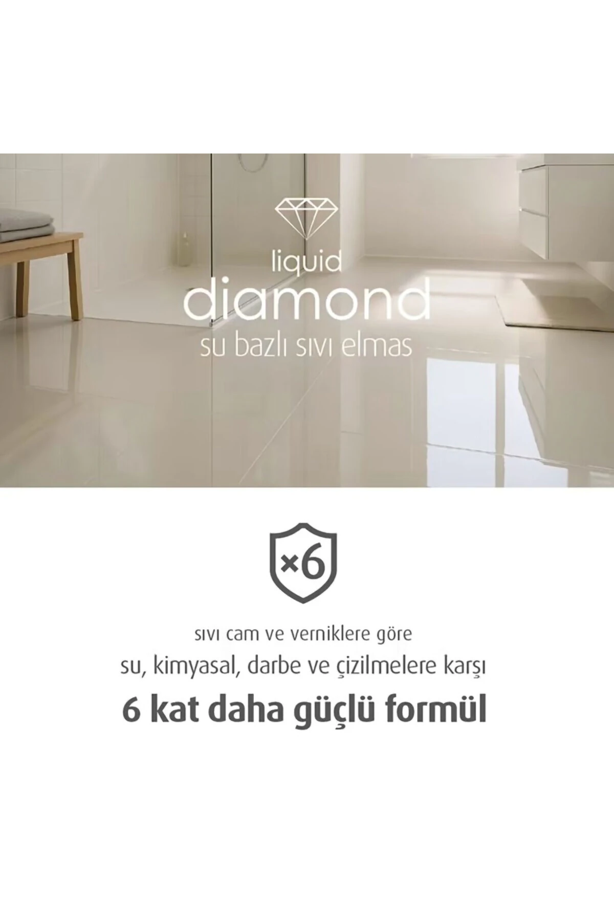 Liquid Diamond (Sıvı Elmas) Parlak Su Bazlı Vernik 600 ml