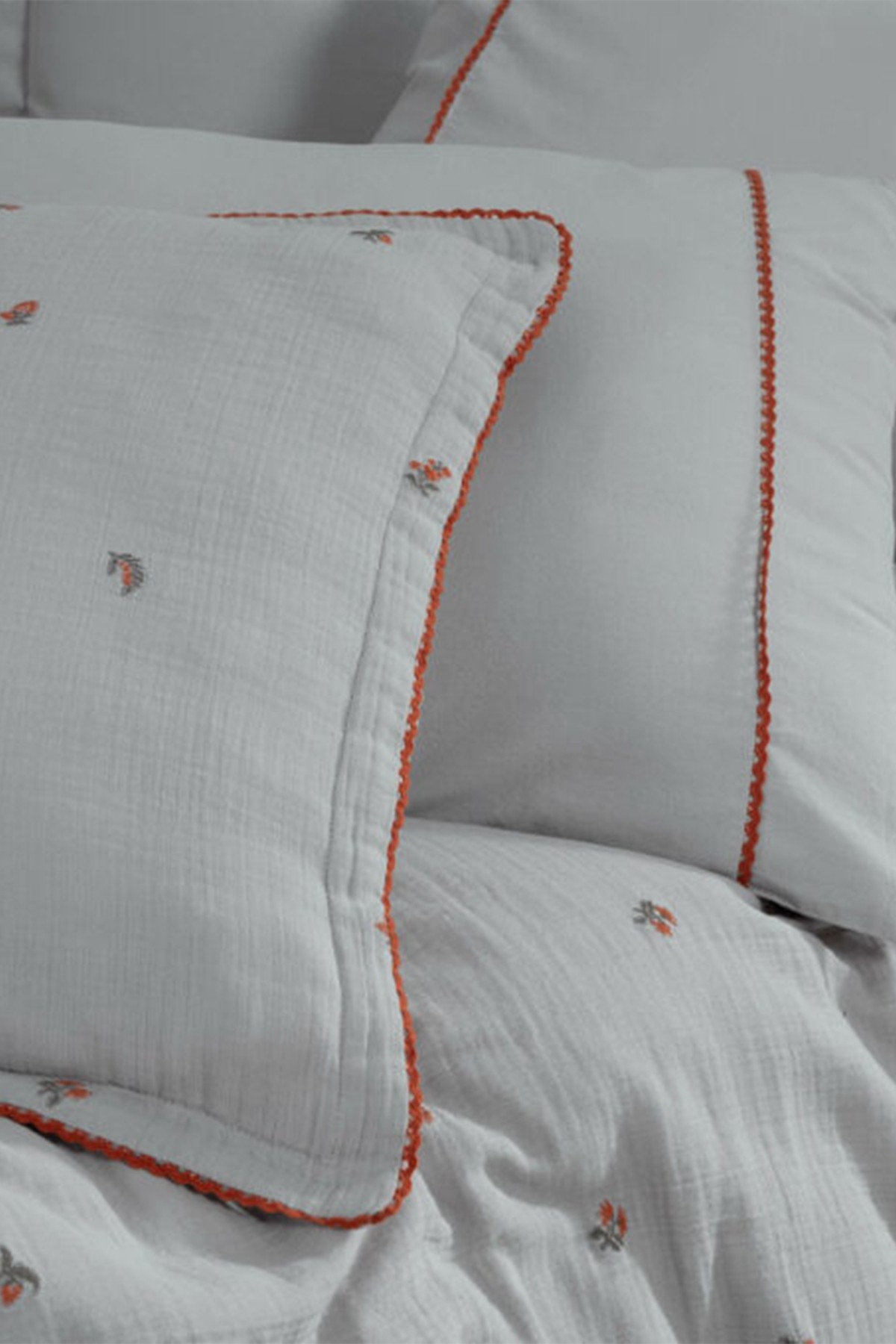 Plana Gri Mood Comfort Çift Kişilik %100 Pamuk Nevresim Takımı