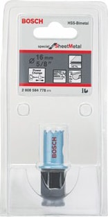 BOSCH - Saç Metal İçin Delik Açma Testeresi (Panç) - 16 Mm, 5/8"