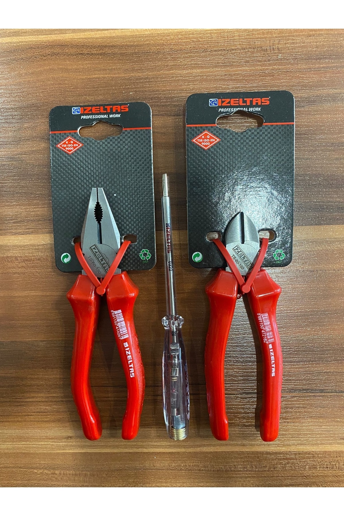 180 Mm Pense , 160 Mm Yan Keski , 190 Mm Kontrol Kalemi Seti 3 Parça