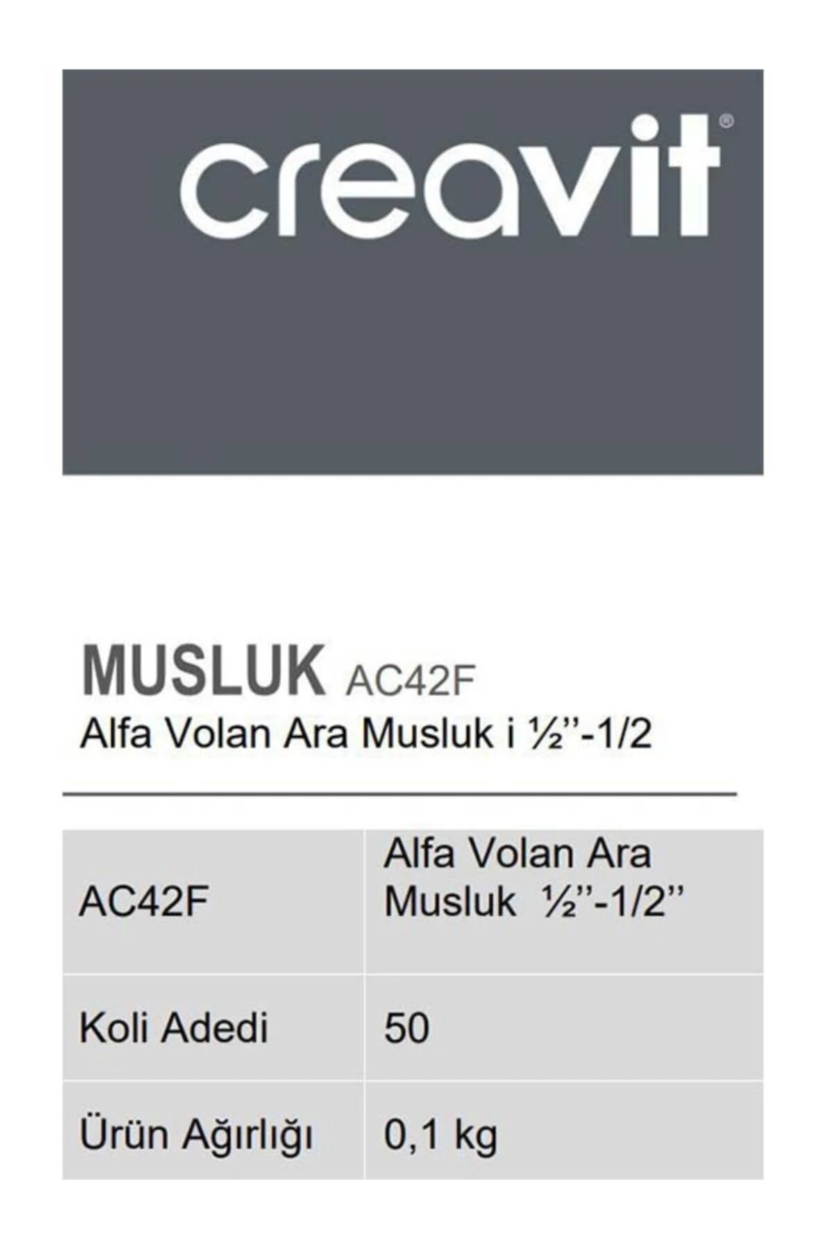 Ac42f Volan Ara Musluk 1/2'' - 3/8'' (krom)