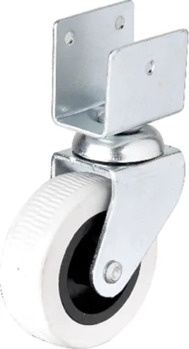 324 - 50X20 mm Gri Kısa U Tablalı Teker 4 Adet ( Lisinya )