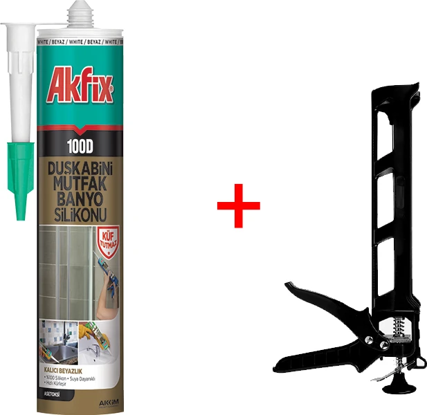 100D - Silikon Beyaz ve Silikon Tabancası