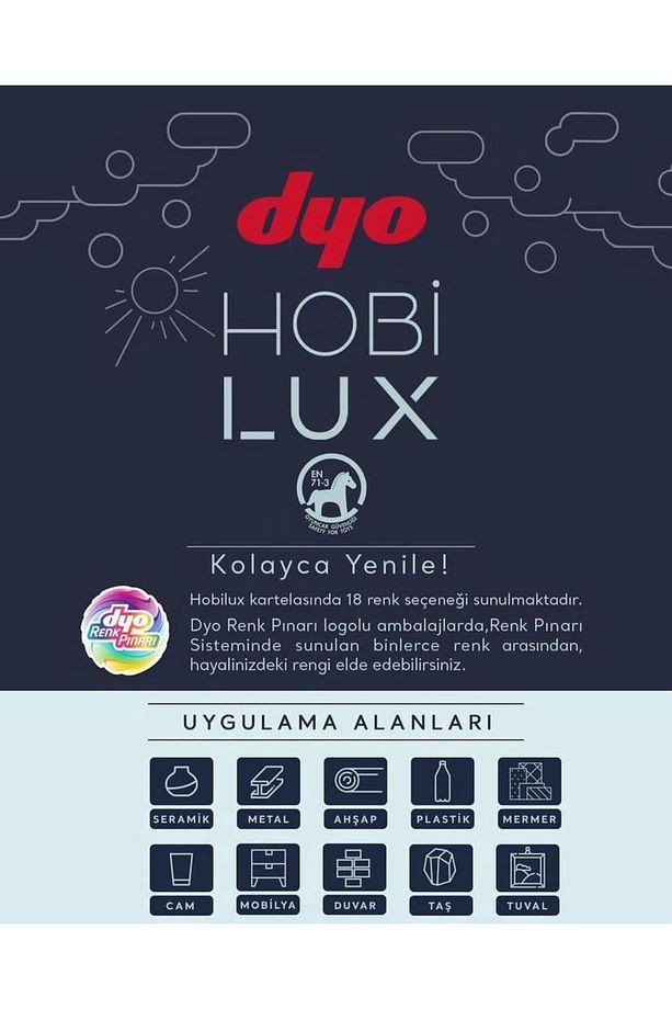 Hobilux Siyah Su Bazlı Saf Akrilik 0,4 lt Hobi Boyası ( 0020 - siyah )