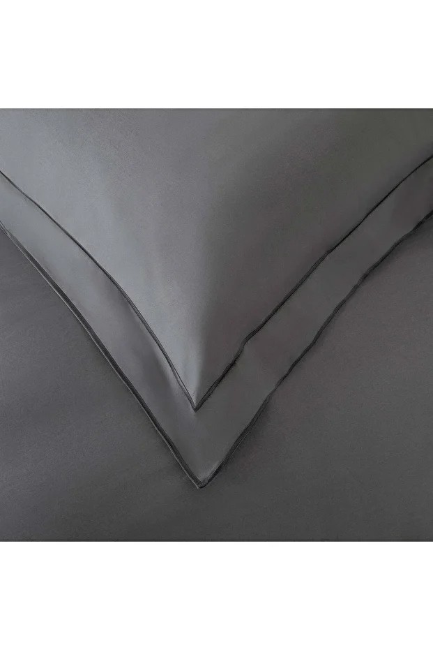Farah Nevresim Seti 200x220 Cm Koyu Gri