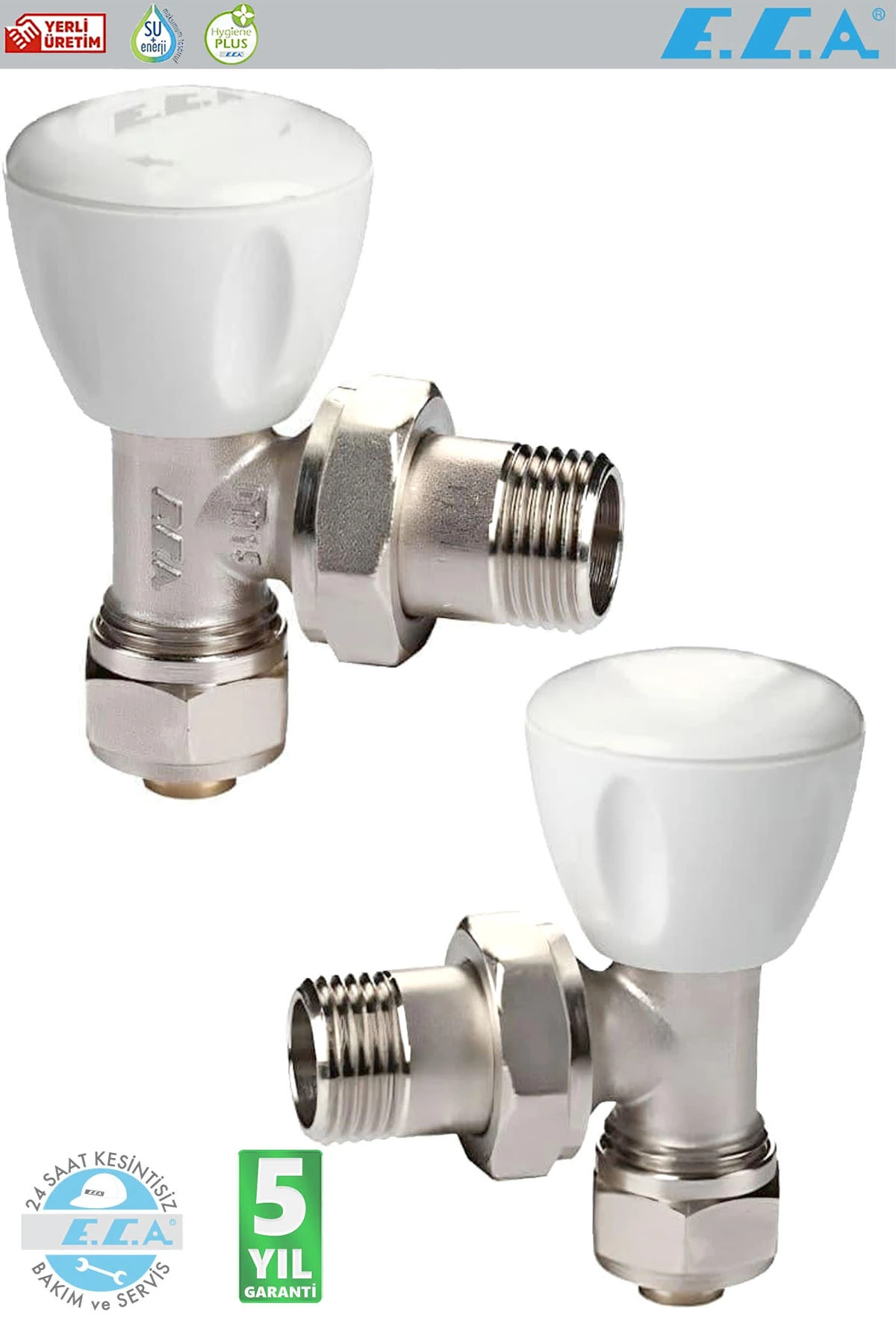 RV3 Köşe Radyatör Vanası 2 Adet Pex 1/2''x16 mm 602120721