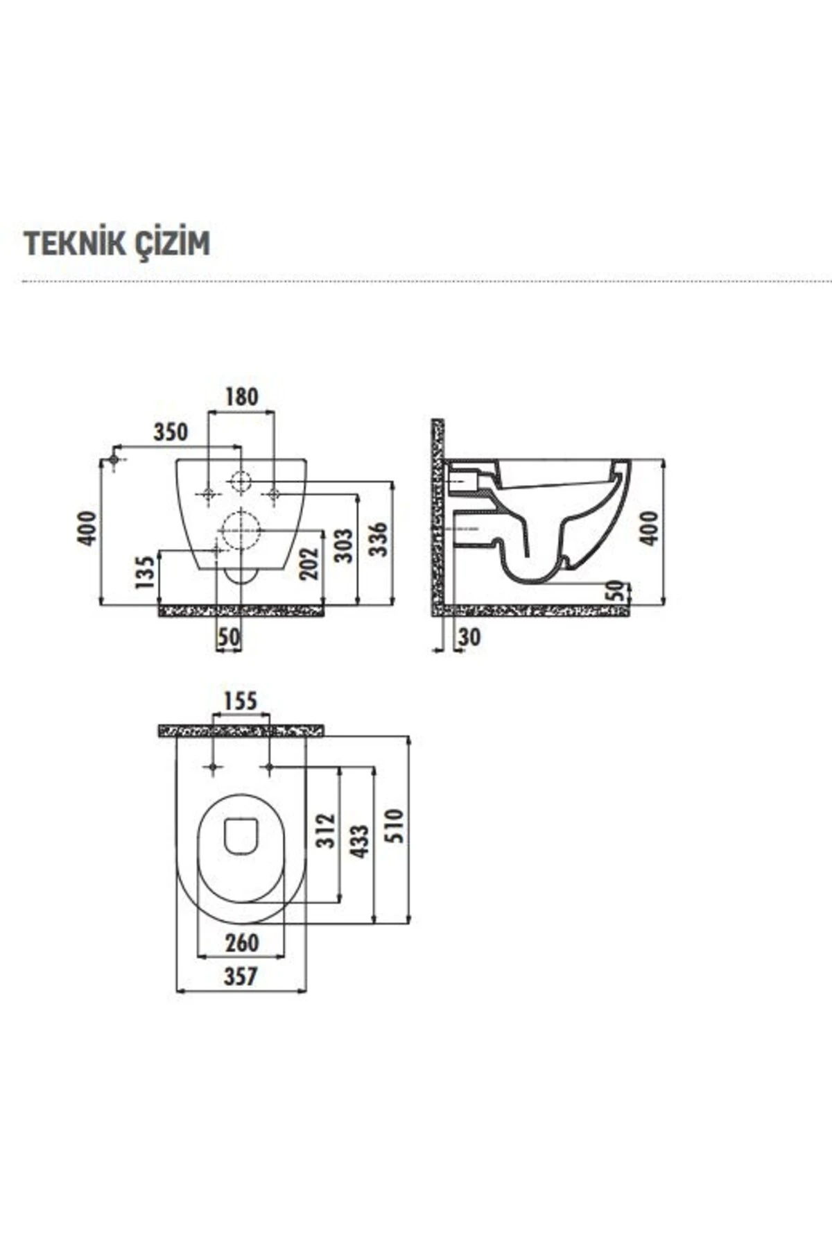 FE320 Free Asma Klozet ve Yavaş Kapak - Basalt Mat