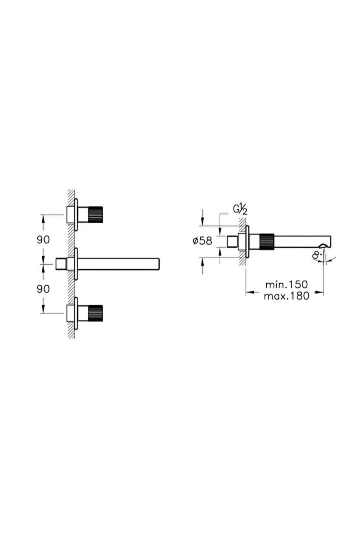 Vitra Lavabo Bataryası, Origin, Ankastre, Mat Siyah (Sıva Üstü Grubu) A4258236WTC