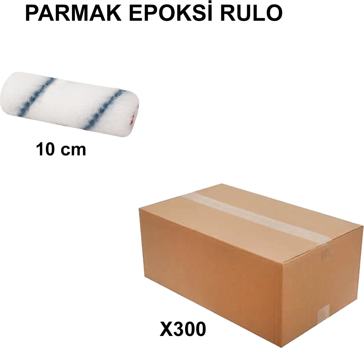 İZMİR FIRÇA Izmir Fırça Arge Toptan Parmak Epoksi Rulo Yedek 10 cm (TEKLİ)-300 Adet 013063