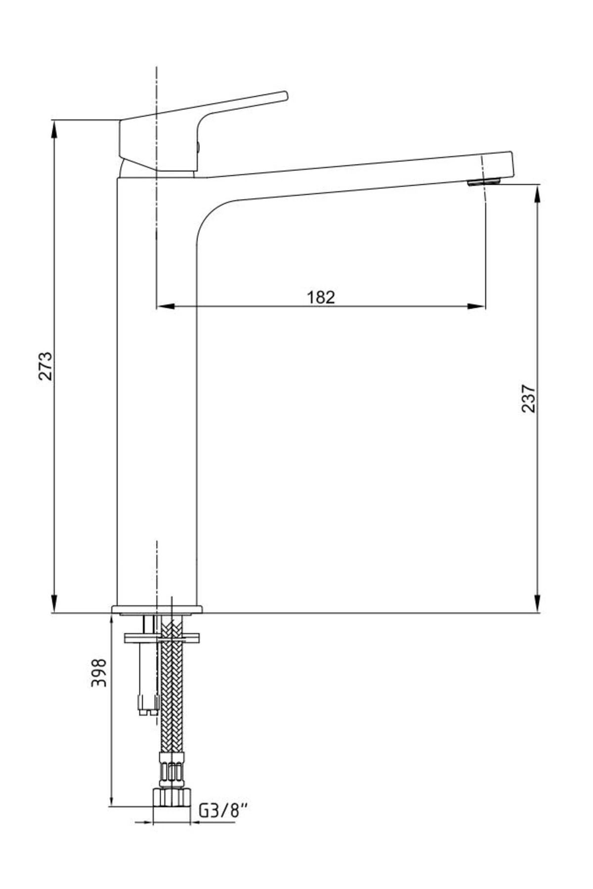 Tiera Yüksek Tip Lavabo Bataryası- Krom Kırmızı 103388002