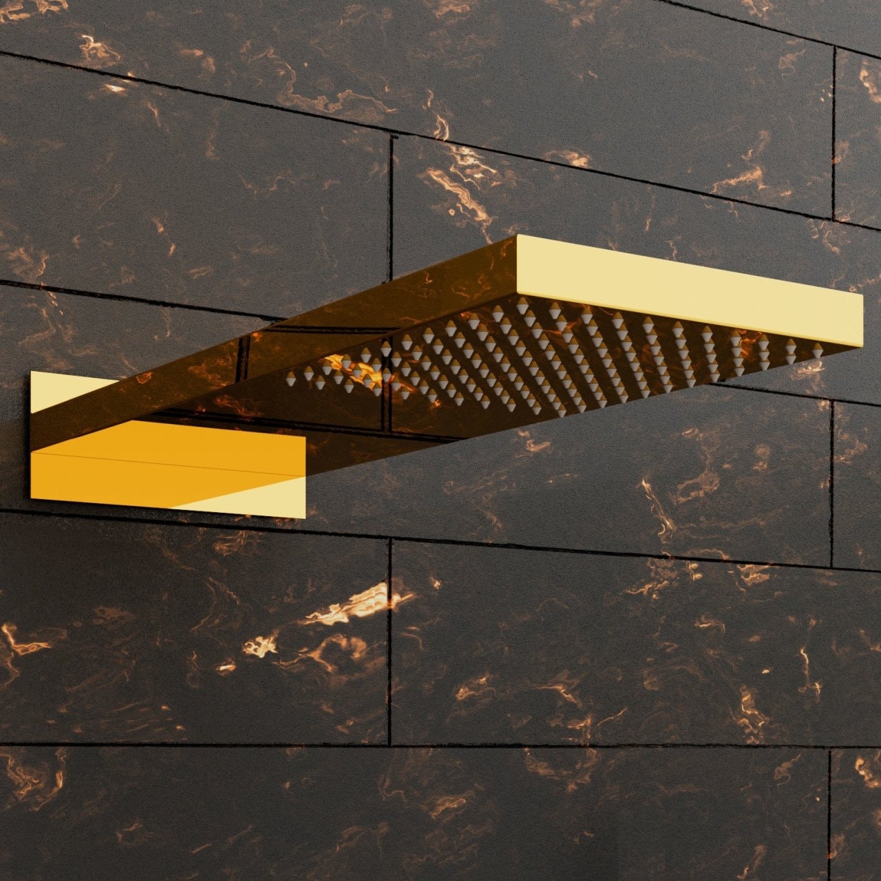 Ankastre Comfort Panel Yağmur Duş Seti Altın Gold FAU108-G